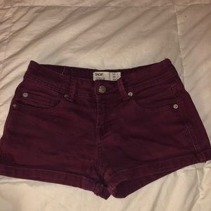 Burgundy shorts